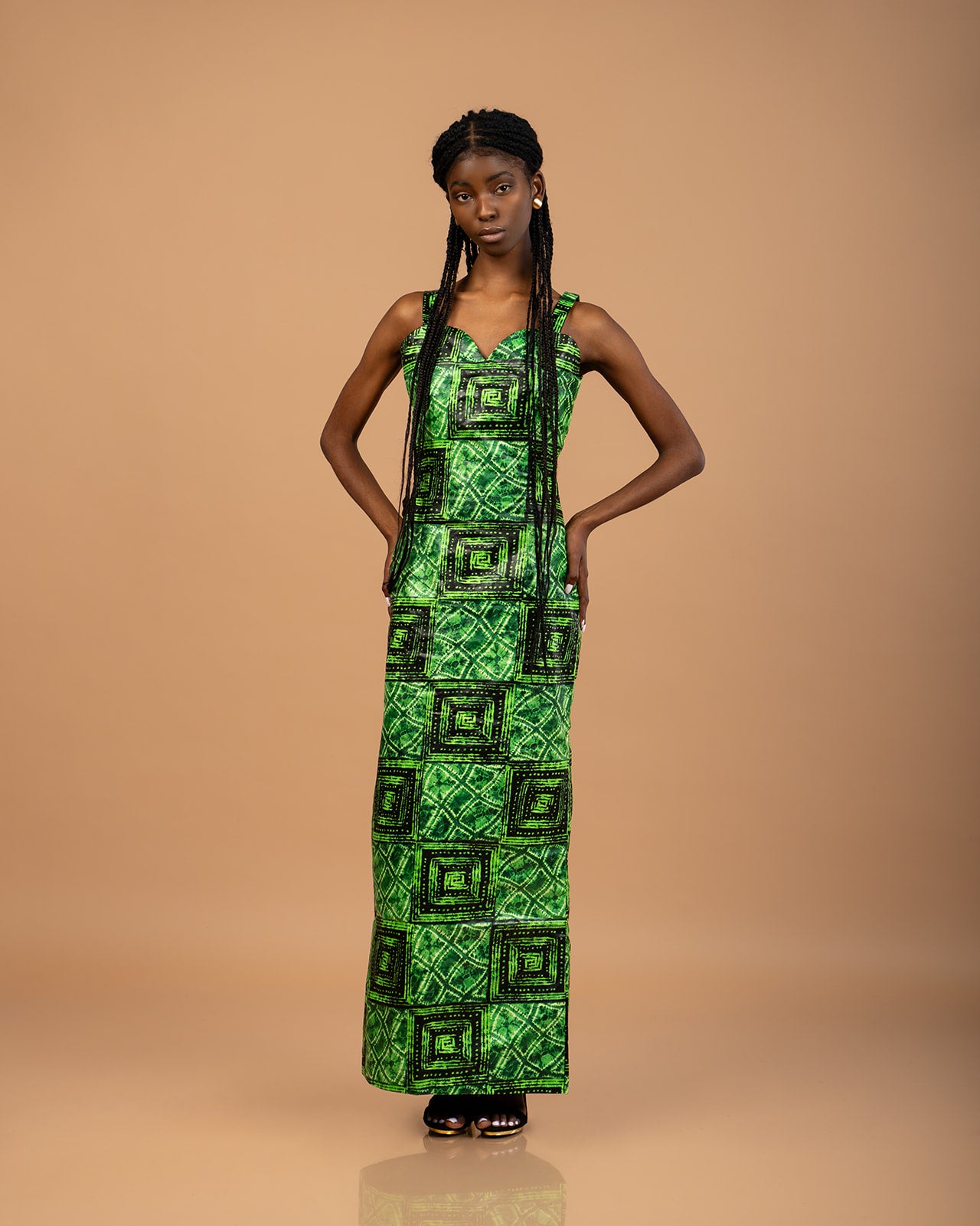 Handmade African Print two-piece Ankara mesh dress: Made with 100% cotton high-quality African Batik wax fabric