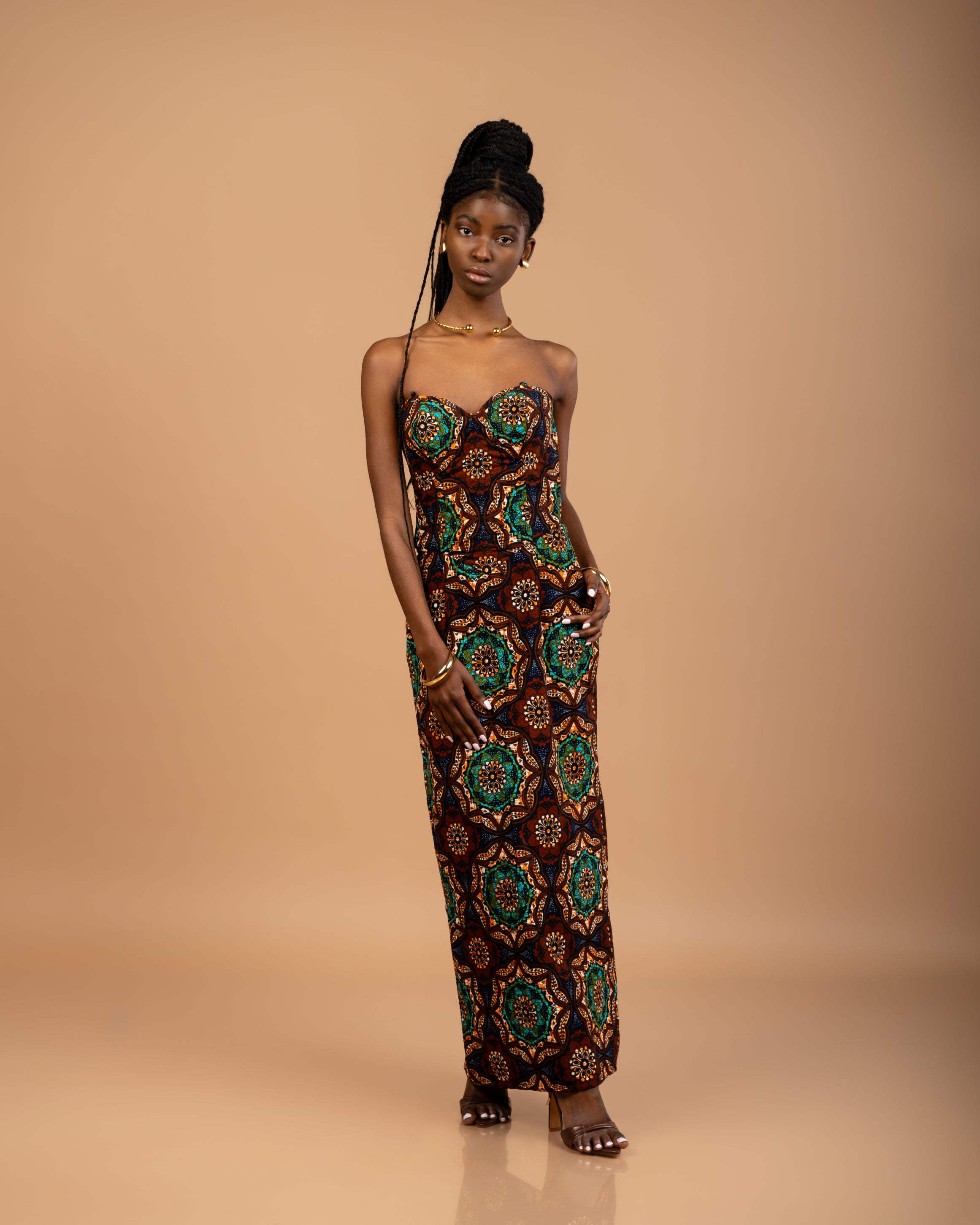 Handmade African Print strapless sweetheart corset dress with boning and back tie: 100% cotton high-quality African Ankara wax fabric 