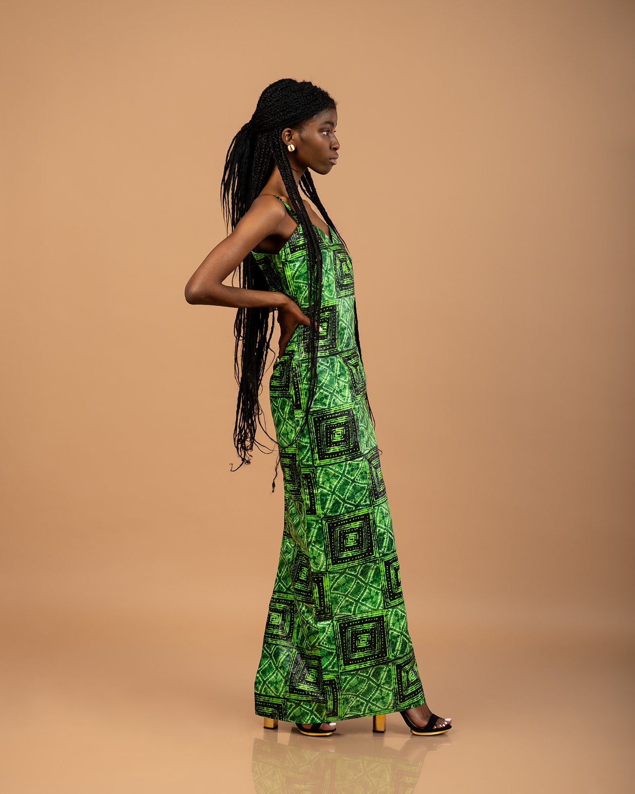 Handmade African Print two-piece Ankara mesh dress: Made with 100% cotton high-quality African Batik wax fabric