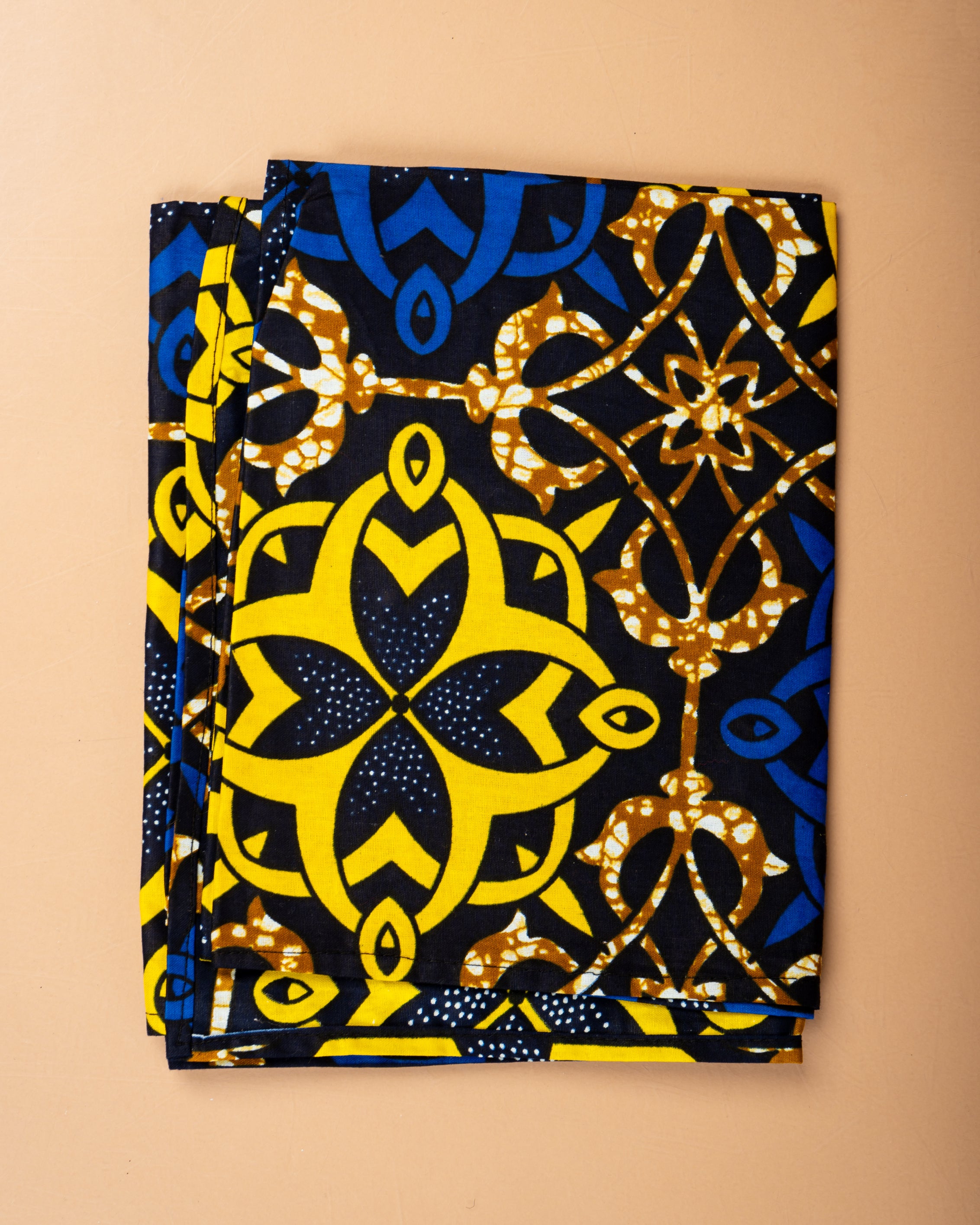 #Color_ SAFIYAH AFRICAN PRINT HEAD WRAP (BLUE YELLOW FLORAL)
